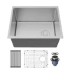 Karran Fusion 23" Undermount Stainless Steel ADA Kitchen Sink with Accessories, 16 Gauge, UUMSB2331-12PK1