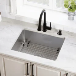 Karran Lansen 24" Undermount Stainless Steel Kitchen Sink, 18 Gauge, UMSB2311-PK1