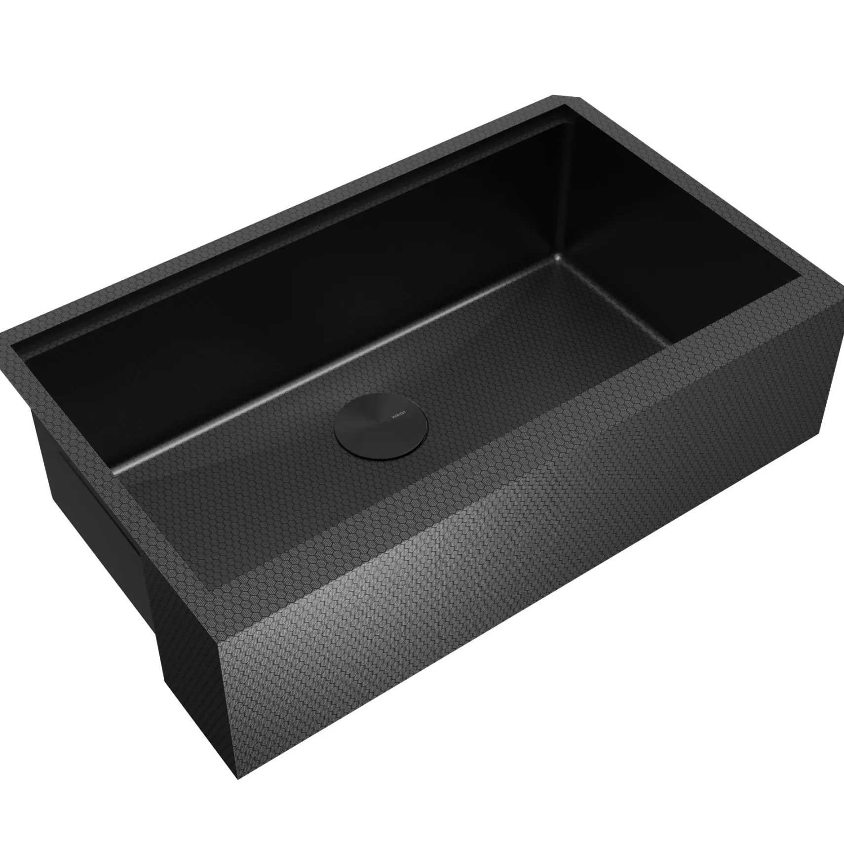 Karran Matrix 33" Stainless Steel Workstation Farmhouse Sink, Gunmetal Grey, HSU3320SB-D1