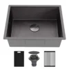 Karran Matrix 24" Undermount Stainless Steel Workstation Kitchen Sink with Accessories, Gunmetal Grey, 16 Gauge, HSU2419SBGG