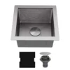 Karran Matrix 17" Undermount Stainless Steel Workstation Kitchen Sink with Accessories, 16 Gauge, HSU1717SBSS