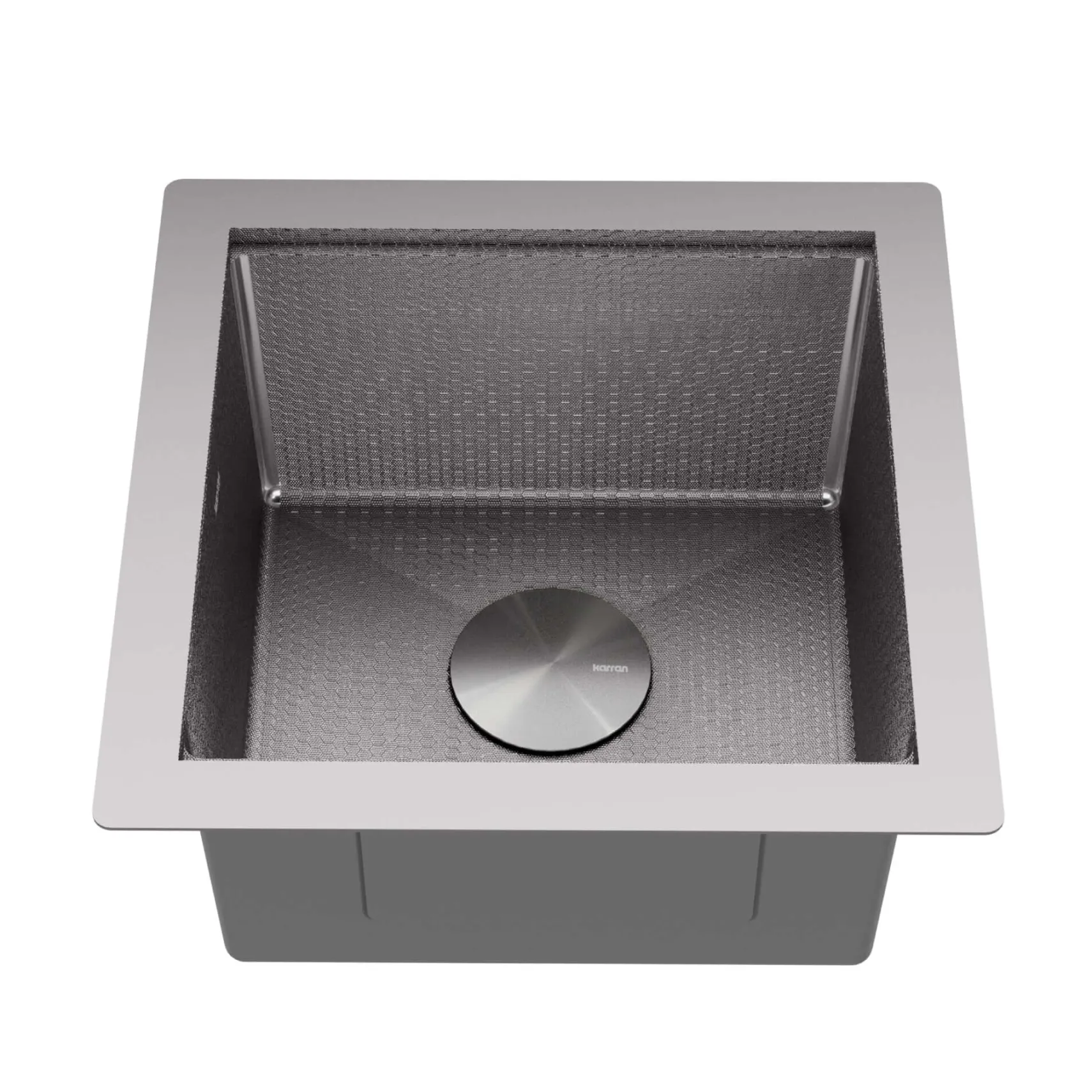 Karran Matrix 17" Undermount Stainless Steel Workstation Kitchen Sink with Accessories, 16 Gauge, HSU1717SBSS