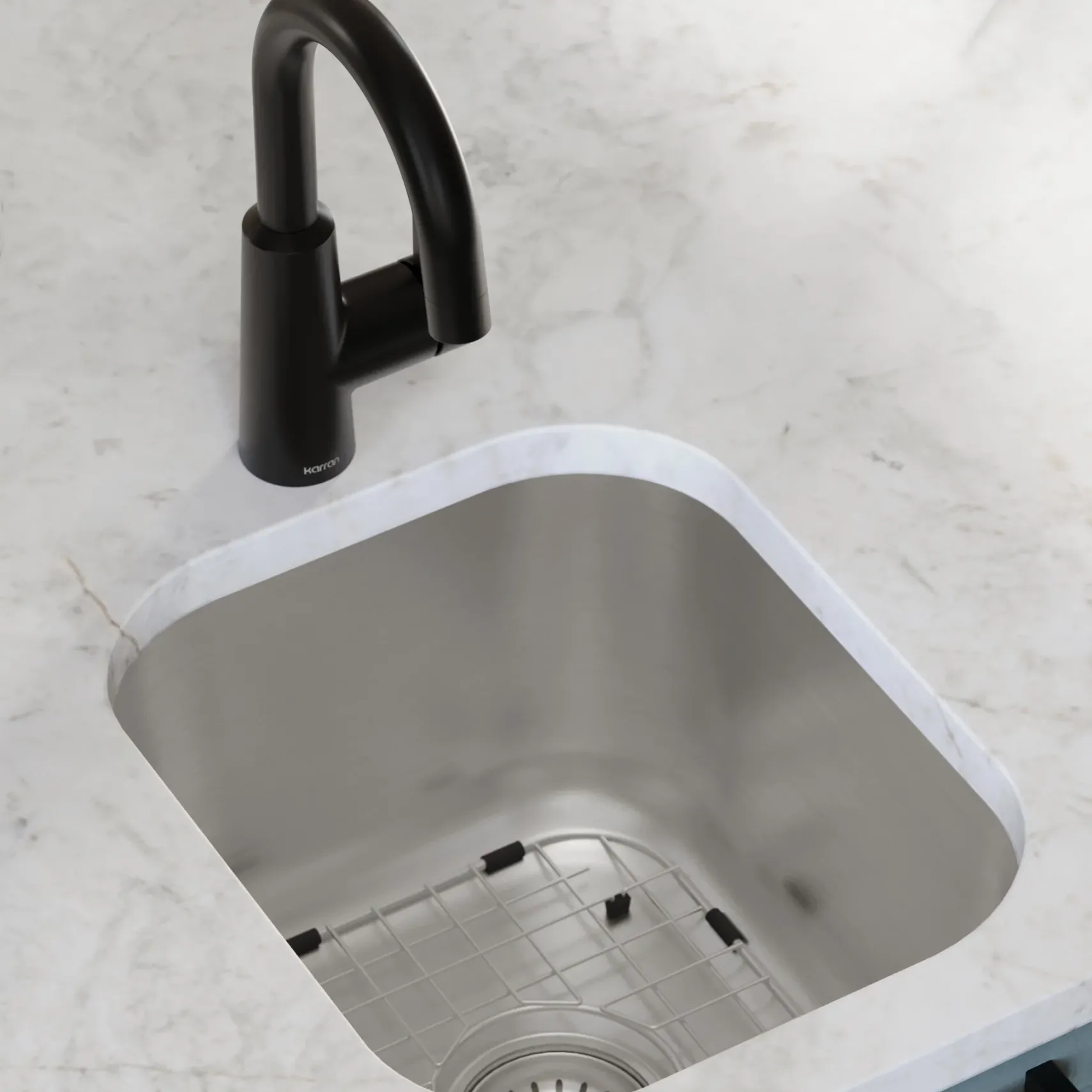 Karran Profile 15" Undermount Stainless Steel Kitchen Sink, PU59-PK1