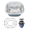 Karran Profile 15" Undermount Stainless Steel Kitchen Sink with Accessories, 18 Gauge, PRU39-PK1