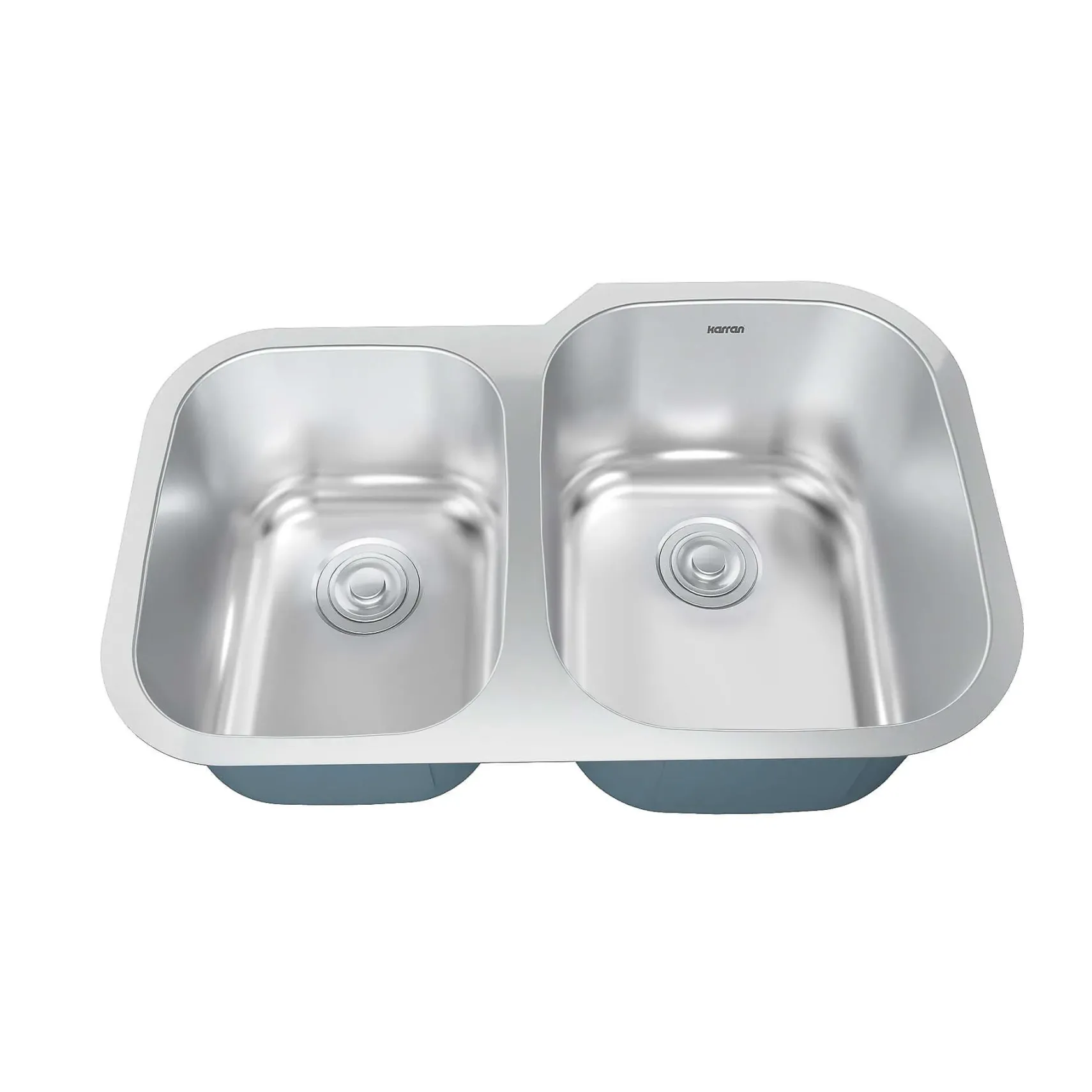 Karran Profile 32" Undermount Stainless Steel Kitchen Sink with Accessories, 40/60 Double Bowl, 18 Gauge, PRU33L-PK1