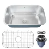 Karran Profile 32" Undermount Stainless Steel Kitchen Sink with Accessories, 18 Gauge, PRU36-PK1