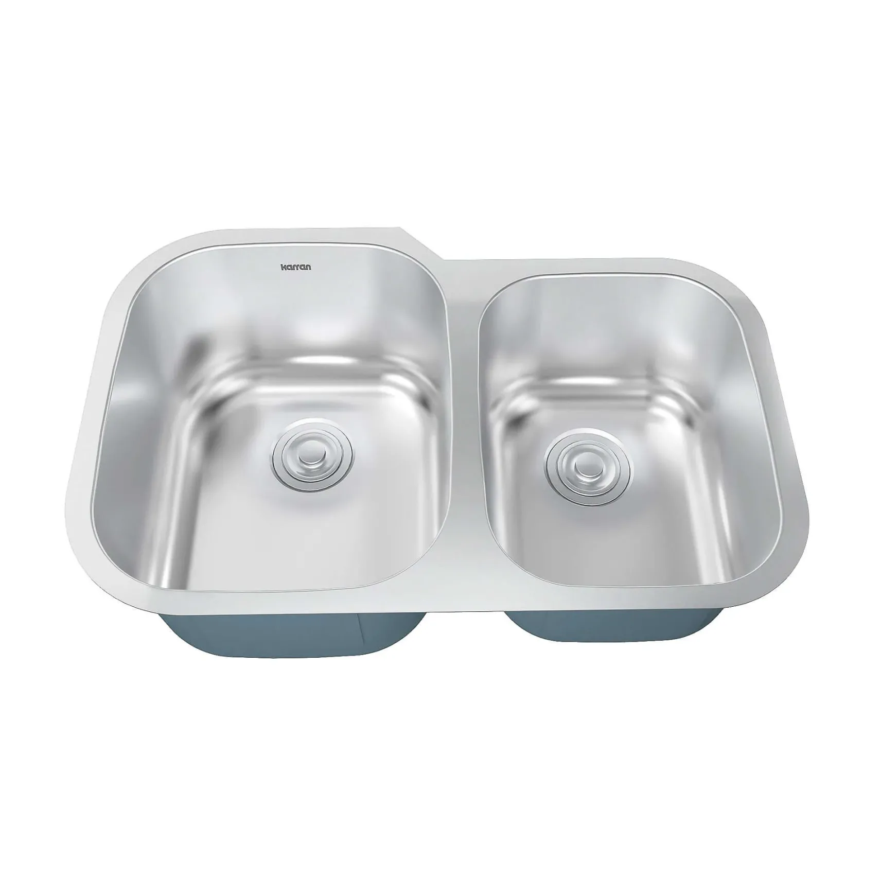 Karran Profile 32" Undermount Stainless Steel Kitchen Sink with Accessories, 60/40 Double Bowl, 18 Gauge, PRU33R-PK1