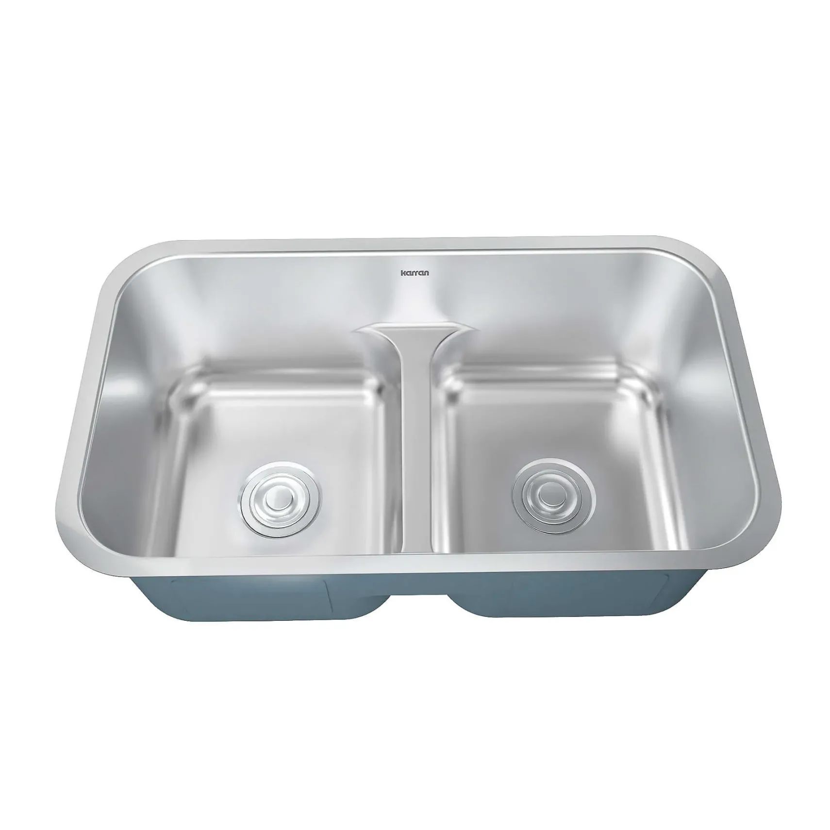 Karran Profile 32" Undermount Stainless Steel Kitchen Sink with Accessories, 50/50 Double Bowl, 18 Gauge, PRU32-PK1