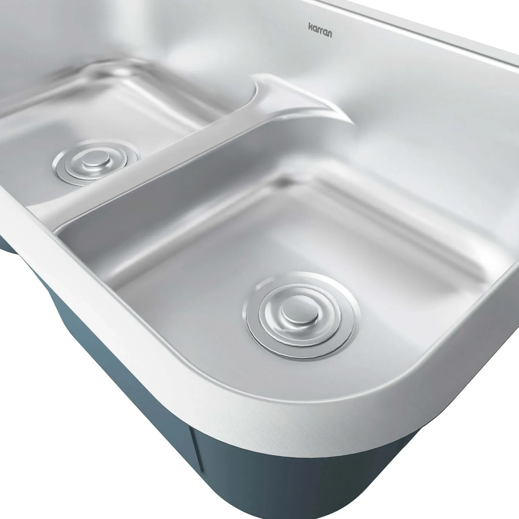 Karran Profile 32" Undermount Stainless Steel Kitchen Sink with Accessories, 50/50 Double Bowl, 18 Gauge, PRU32-PK1