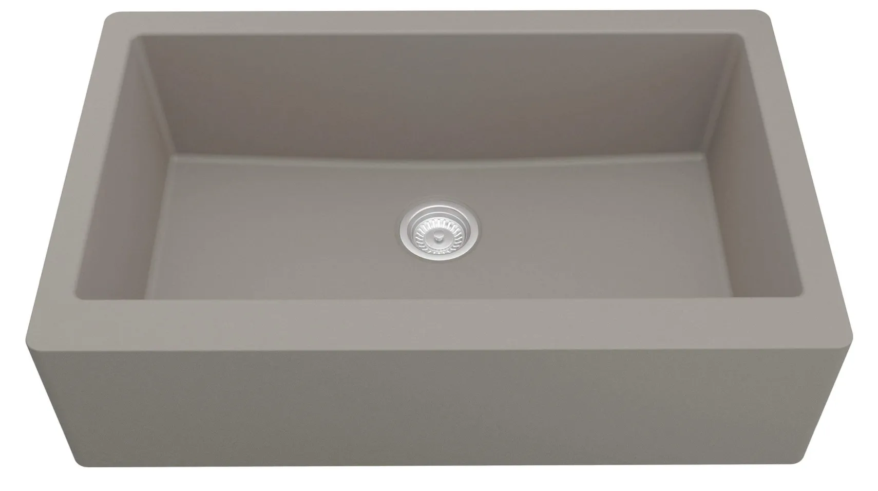 Karran 34" Quartz Composite Farmhouse Sink, Concrete, QA-740-CN
