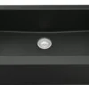 Karran 34" Quartz Composite Farmhouse Sink, Black, QA-740-BL
