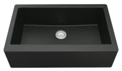 Karran 34" Quartz Composite Farmhouse Sink, Black, QA-740-BL