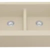 Karran 34" Quartz Composite Farmhouse Sink, 50/50 Double Bowl, Bisque, QA-750-BI