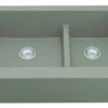 Karran 34" Quartz Composite Farmhouse Sink, 60/40 Double Bowl, Concrete, QA-760-CN