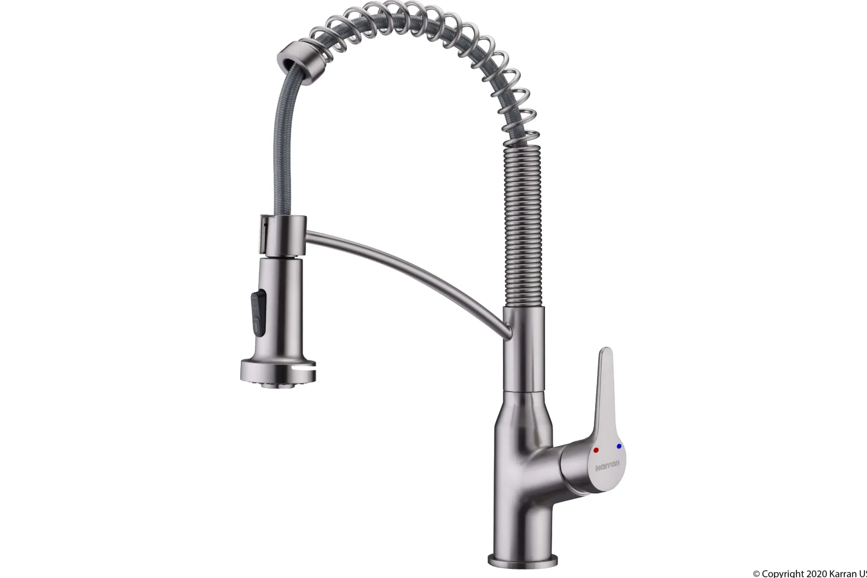 Karran 34" Quartz Composite Farmhouse Sink with Stainless Steel Faucet and Accessories, 50/50 Double Bowl, White, QA750WH210SS