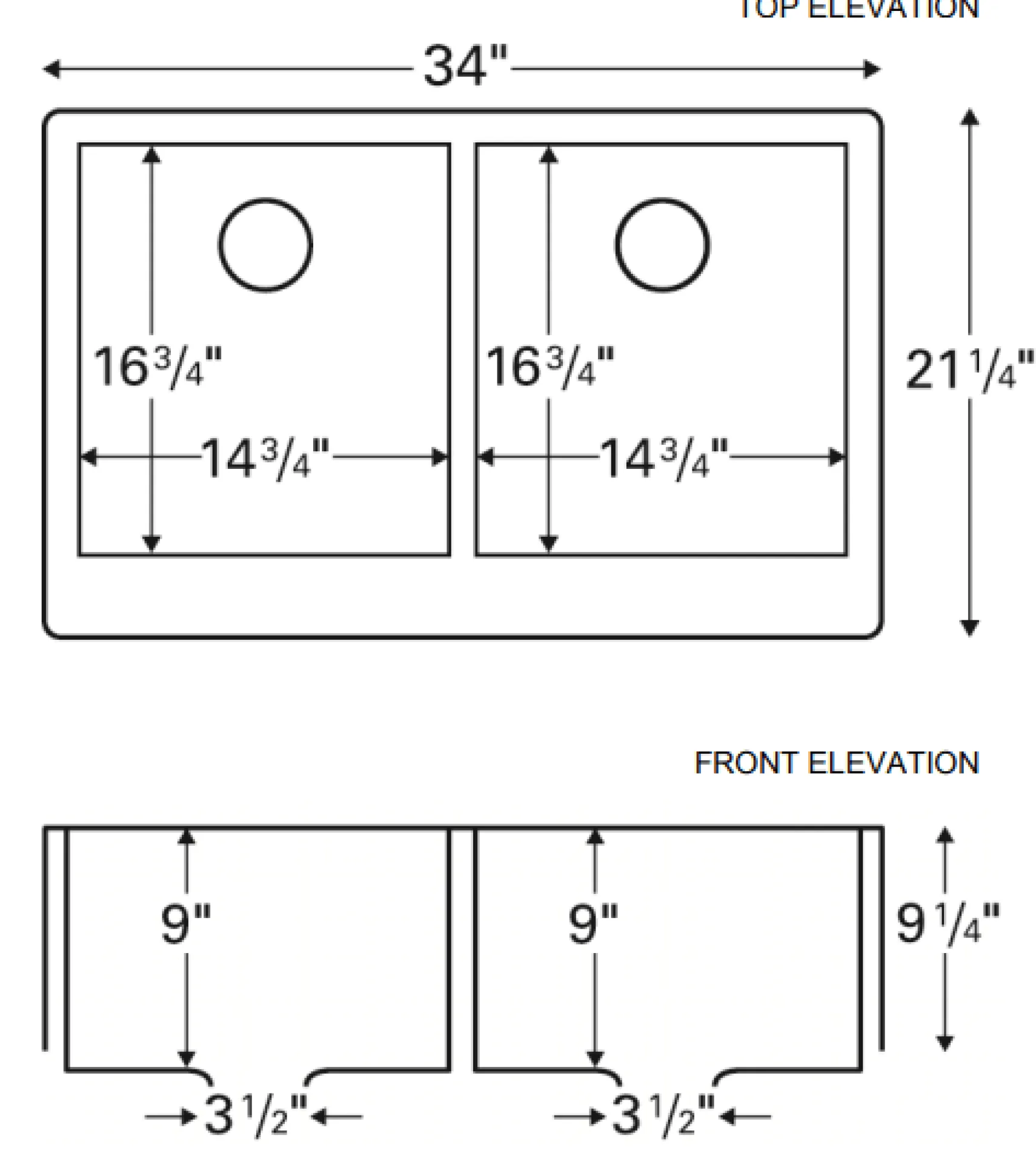 Karran 34" Quartz Composite Farmhouse Sink, 50/50 Double Bowl, Concrete, QA-750-CN