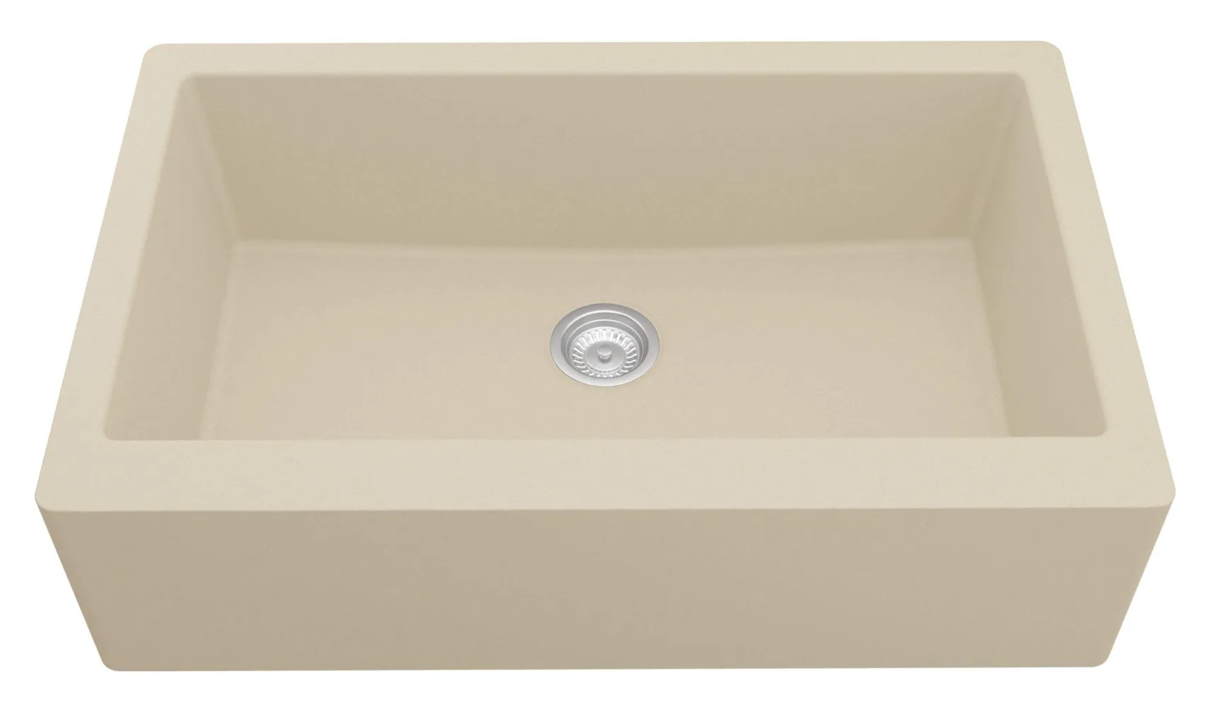 Karran 34" Quartz Composite Farmhouse Sink, Bisque, QA-740-BI
