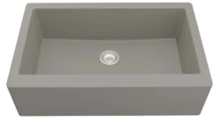 Karran 34" Quartz Composite Farmhouse Sink, Concrete, QA-740-CN-PK1