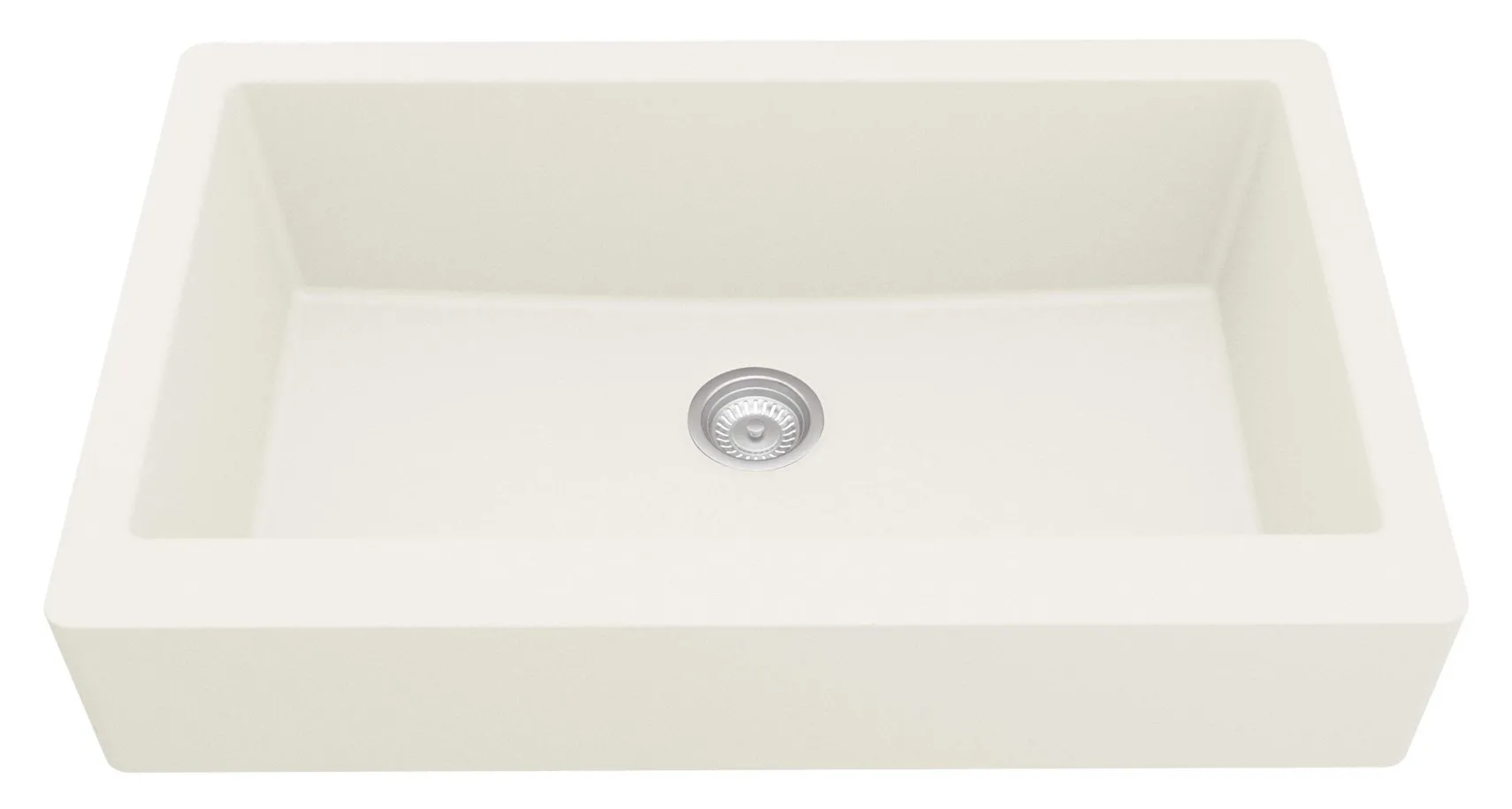 Karran 34" Quartz Composite Retrofit Farmhouse Sink, White, QAR-740-WH