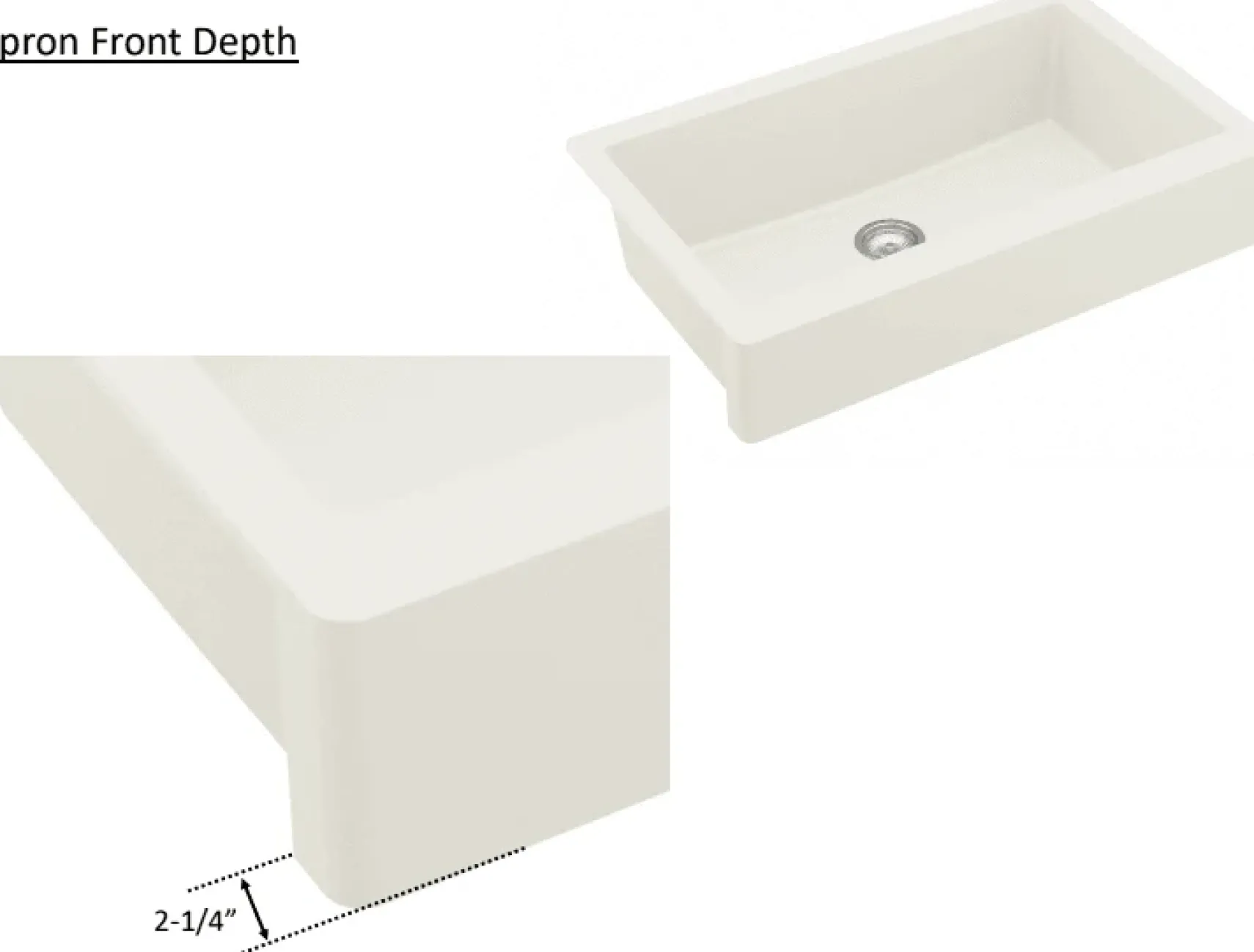 Karran 34" Quartz Composite Retrofit Farmhouse Sink, White, QAR-740-WH
