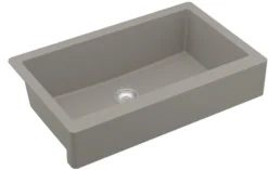Karran 34" Quartz Composite Retrofit Farmhouse Sink, Concrete, QAR-740-CN