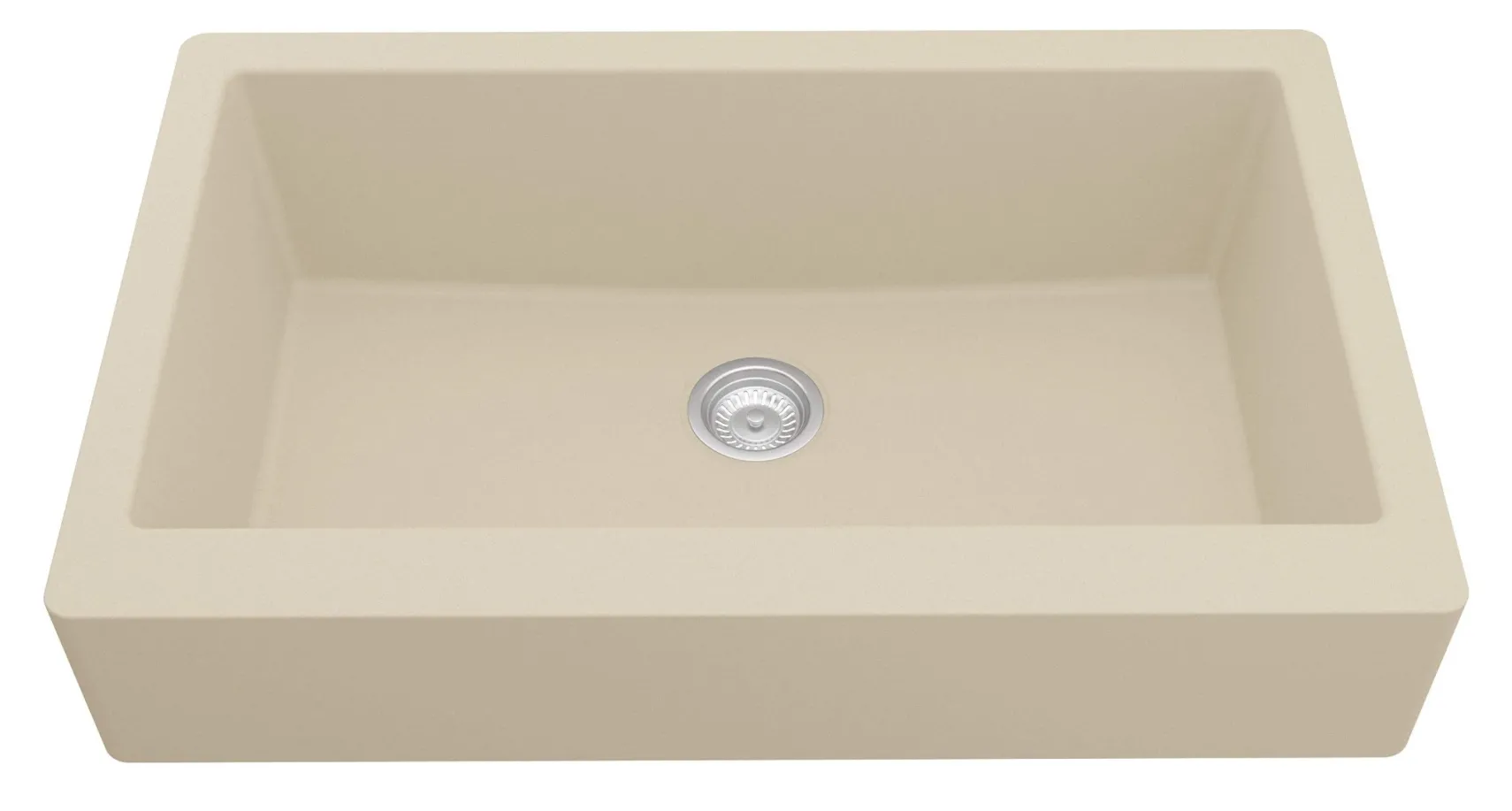 Karran 34" Quartz Composite Retrofit Farmhouse Sink, Bisque, QAR-740-BI