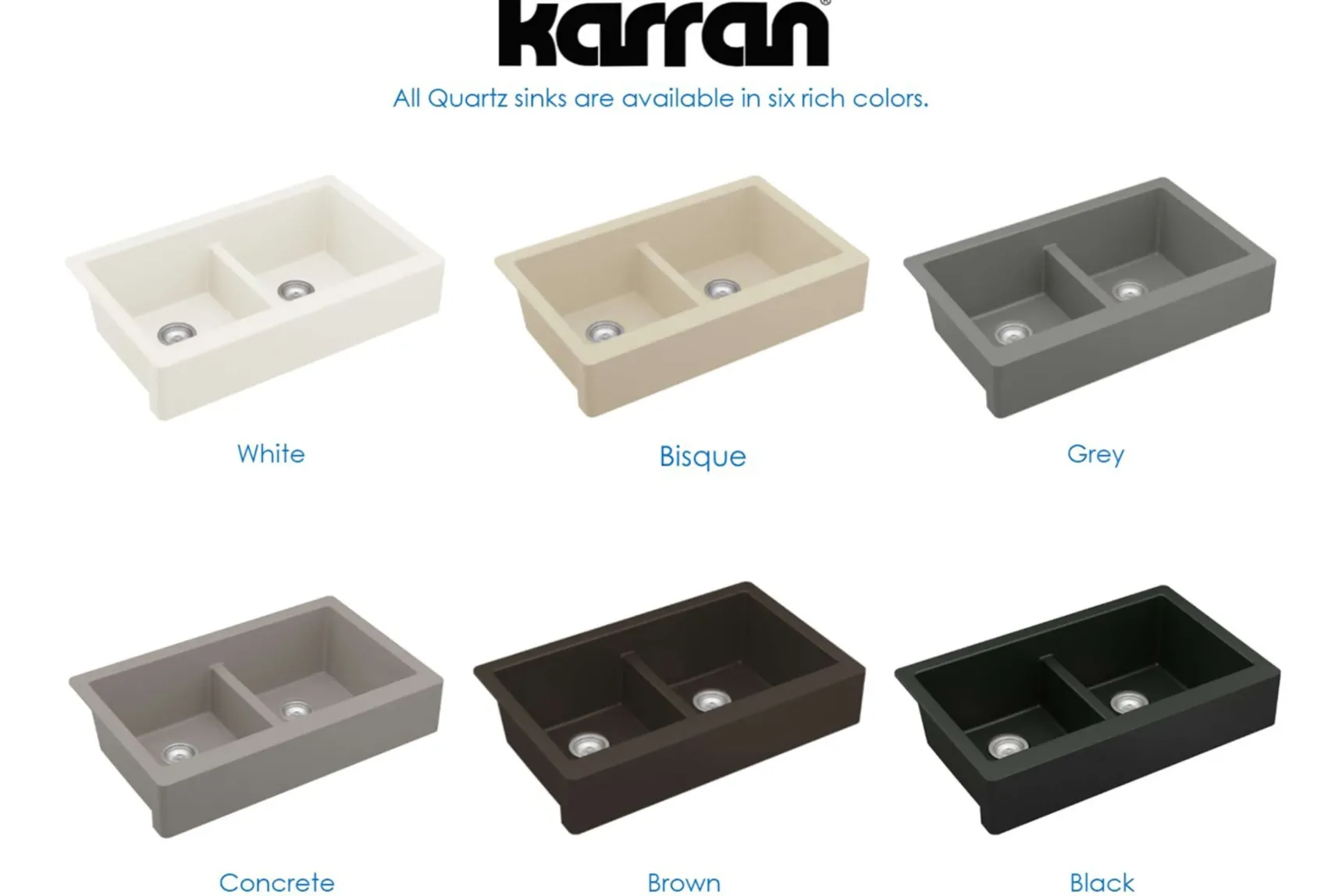 Karran 34" Quartz Composite Retrofit Farmhouse Sink, 50/50 Double Bowl, Bisque, QAR-750-BI-PK1