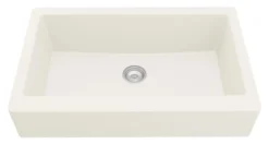 Karran 34" Quartz Composite Retrofit Farmhouse Sink, White, QAR-740-WH-PK1