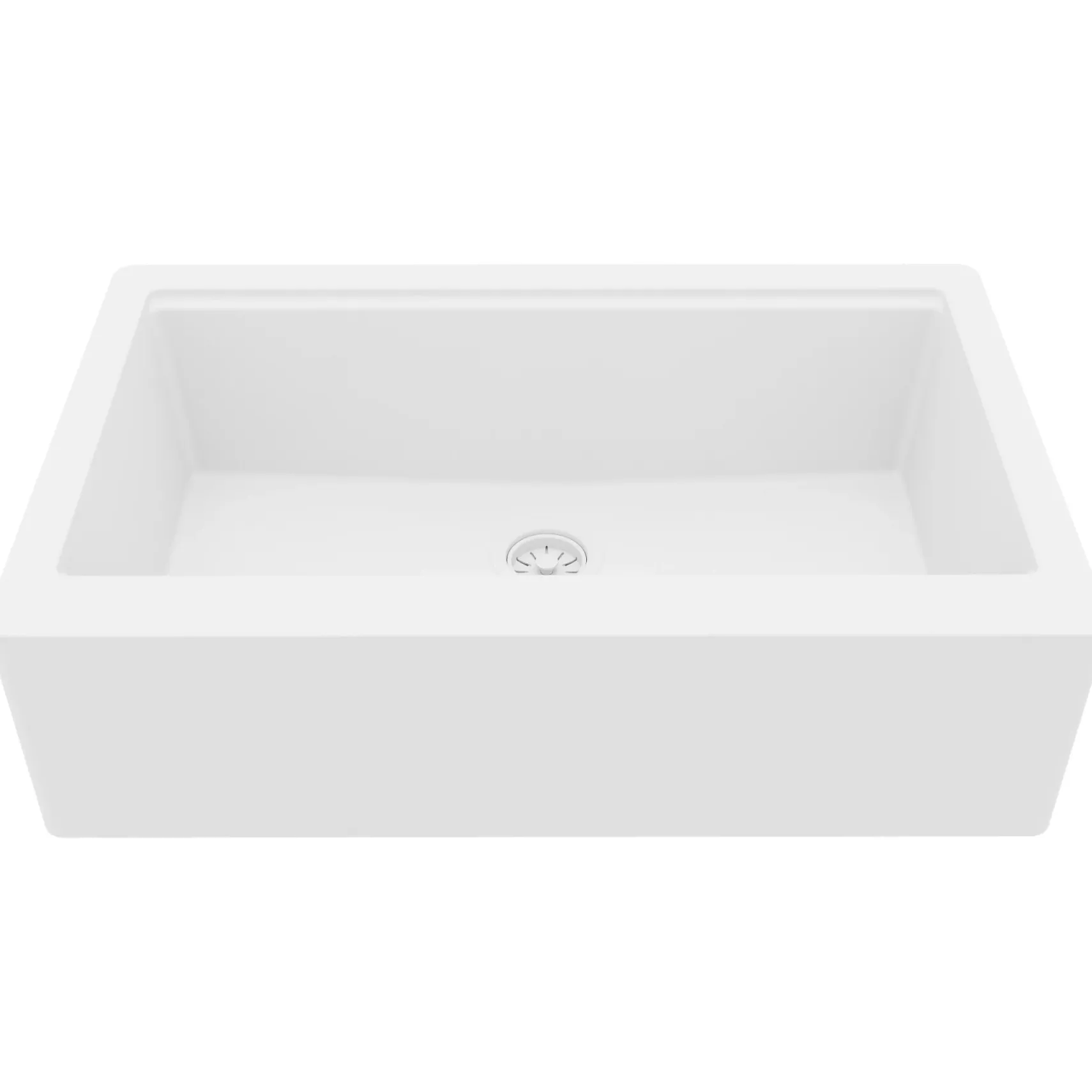 Karran 34" Quartz Composite Workstation Farmhouse Sink, White, QAWS-740-WH-PK2
