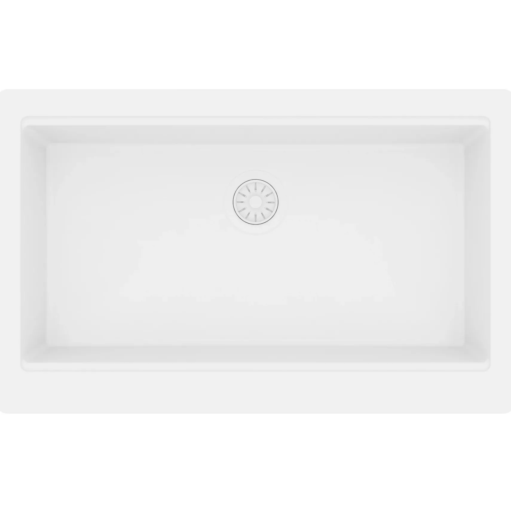 Karran 34" Quartz Composite Workstation Farmhouse Sink, White, QAWS-740-WH-PK2