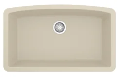 Karran 33" Undermount Quartz Composite Kitchen Sink, Bisque, QU-712-BI