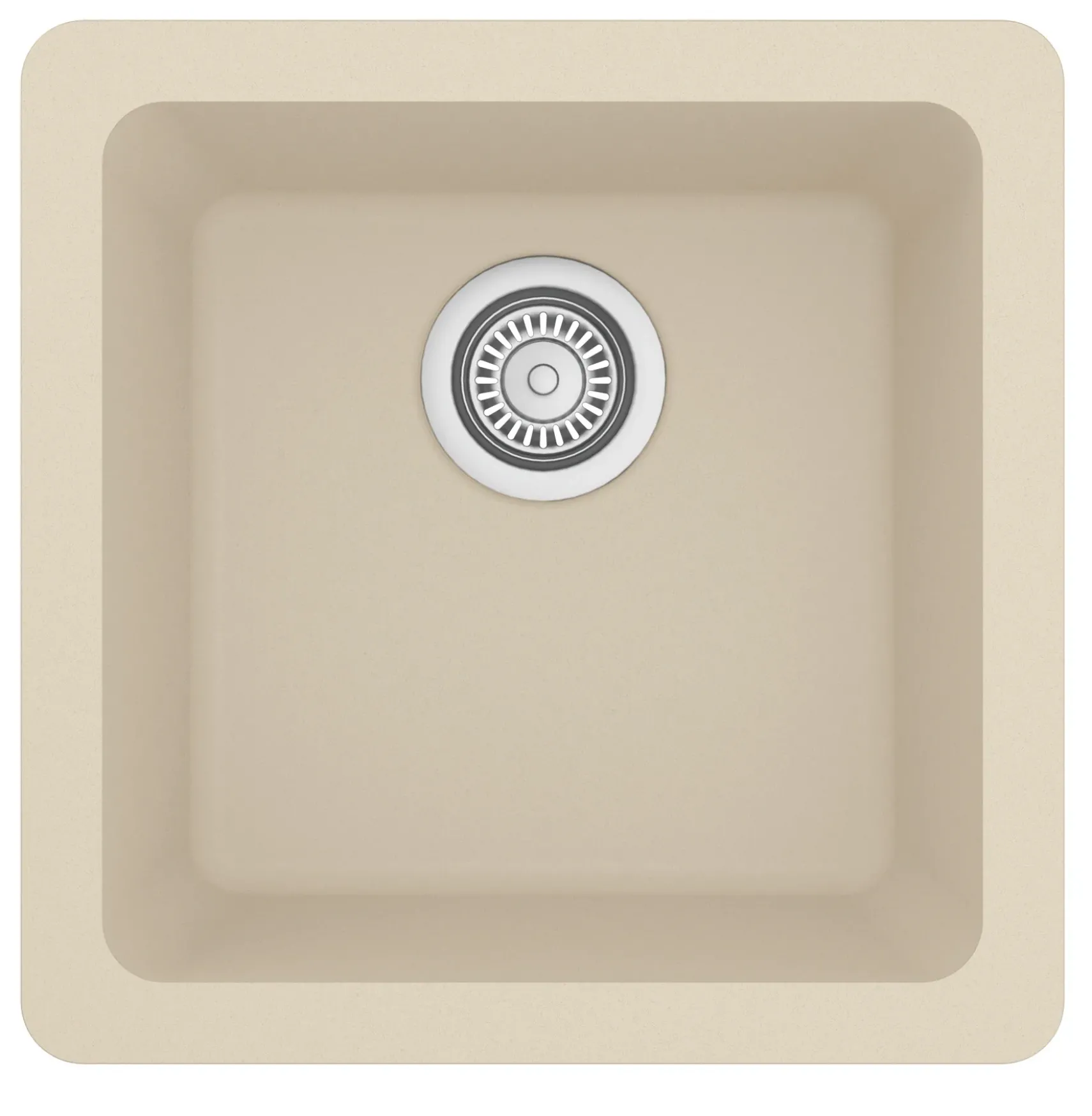 Karran 17" Undermount Quartz Composite Kitchen Sink, Bisque, QU-690-BI