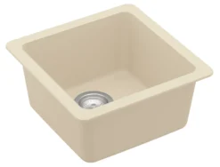 Karran 17" Undermount Quartz Composite Kitchen Sink, Bisque, QU-690-BI