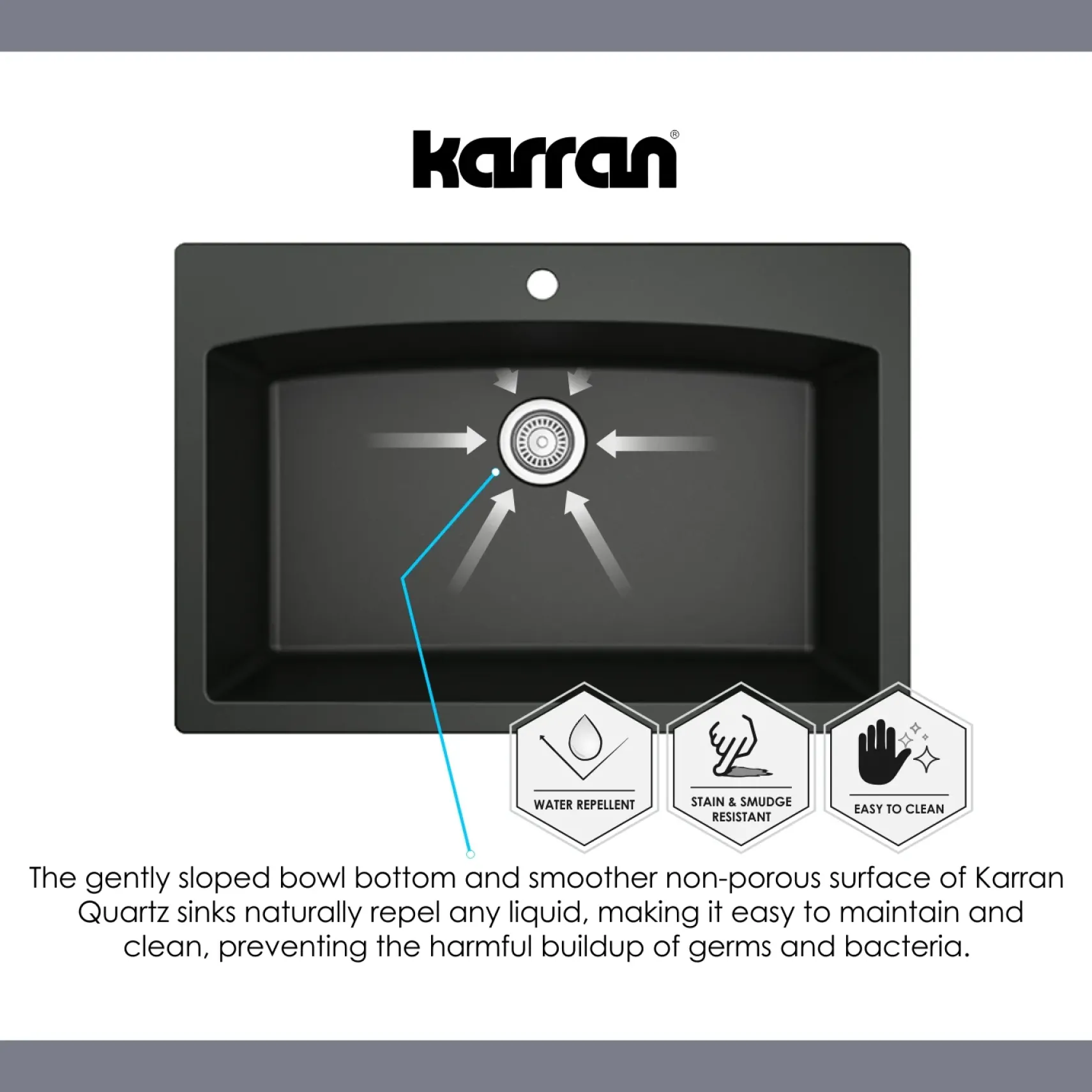 Karran 17" Undermount Quartz Composite Kitchen Sink, Bisque, QU-690-BI