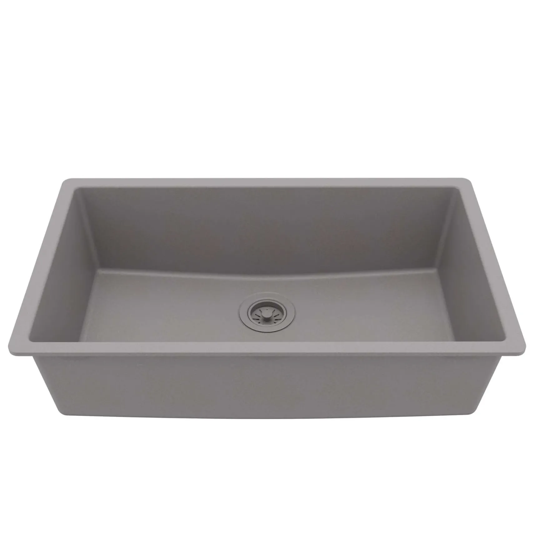 Karran 32" Undermount Quartz Composite Kitchen Sink, Grey, QU-812-GR