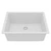 Karran 24" Undermount Quartz Composite Kitchen Sink, White, QU-820-WH