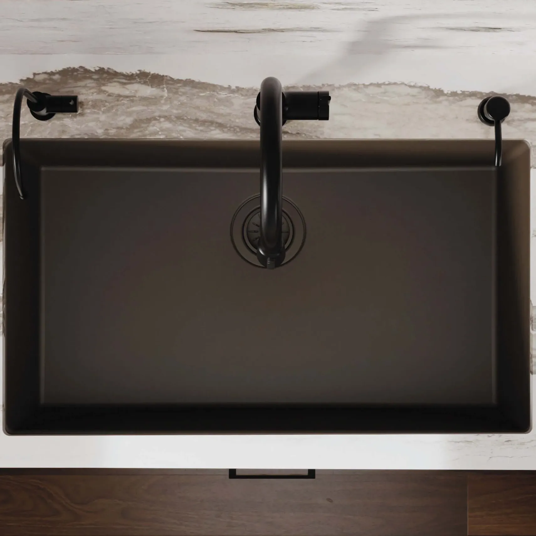 Karran 32" Undermount Quartz Composite Kitchen Sink, Brown, QU-812-BR