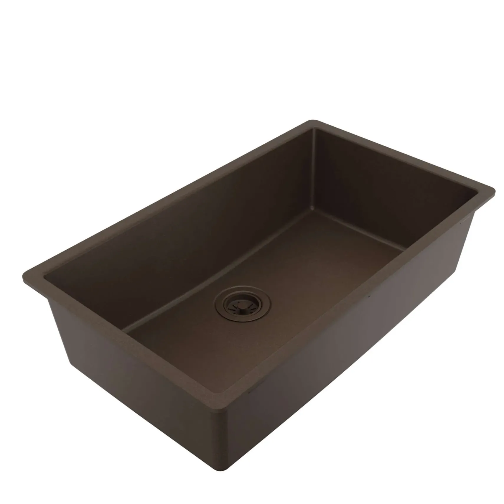 Karran 32" Undermount Quartz Composite Kitchen Sink, Brown, QU-812-BR