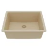 Karran 24" Undermount Quartz Composite Kitchen Sink, Bisque, QU-820-BI