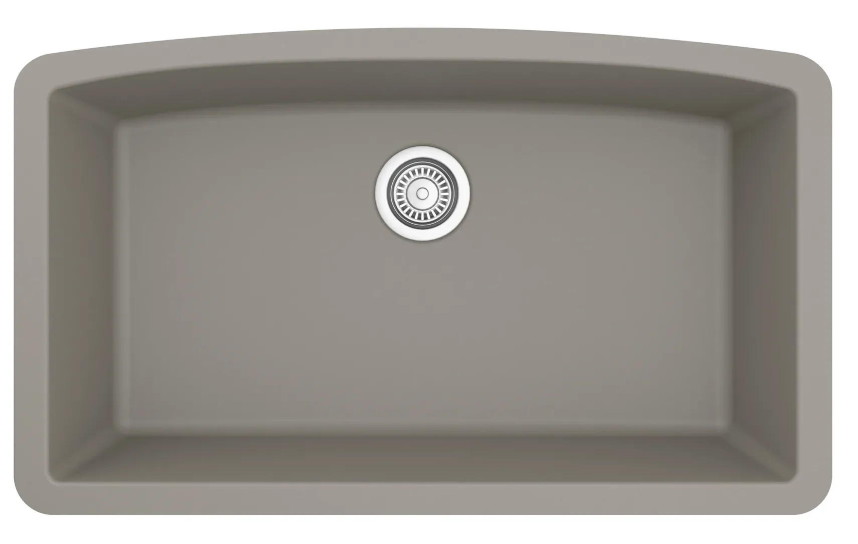 Karran 33" Undermount Quartz Composite Kitchen Sink, Concrete, QU-712-CN
