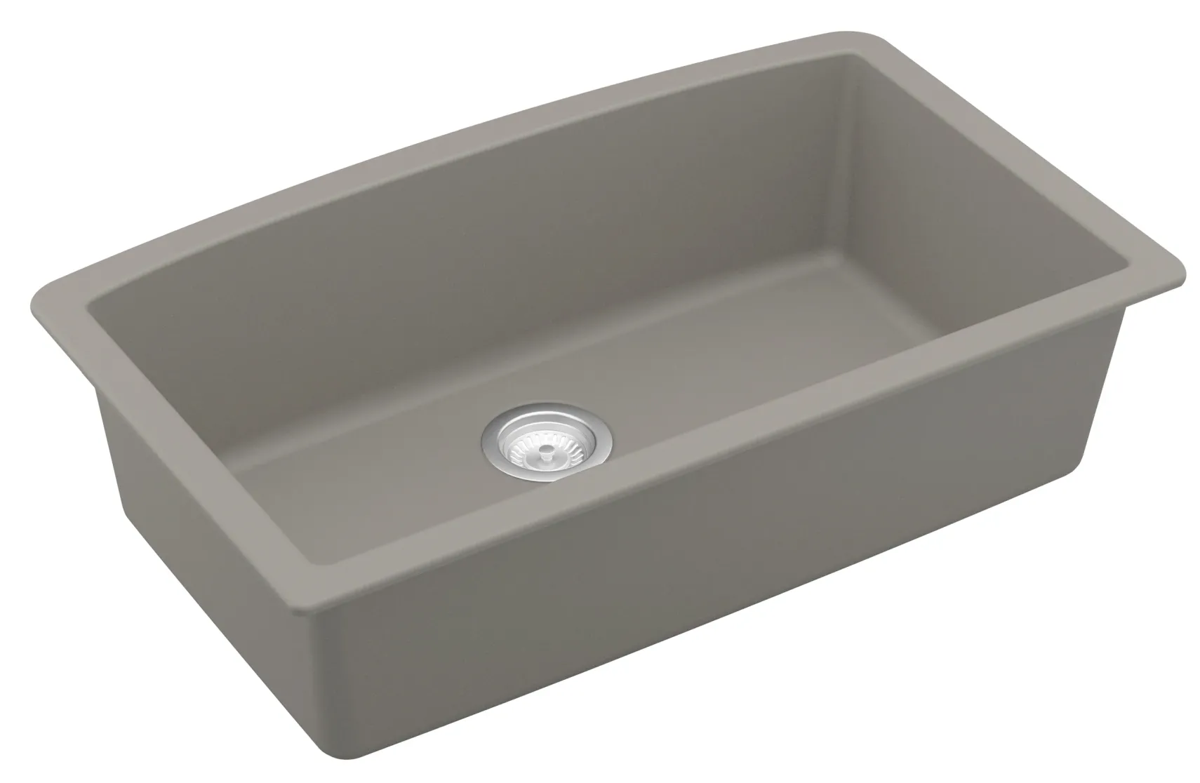 Karran 33" Undermount Quartz Composite Kitchen Sink, Concrete, QU-712-CN