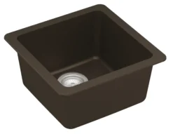 Karran 17" Undermount Quartz Composite Kitchen Sink, Brown, QU-690-BR
