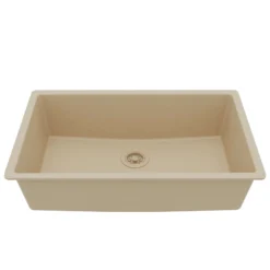 Karran 32" Undermount Quartz Composite Kitchen Sink, Bisque, QU-812-BI