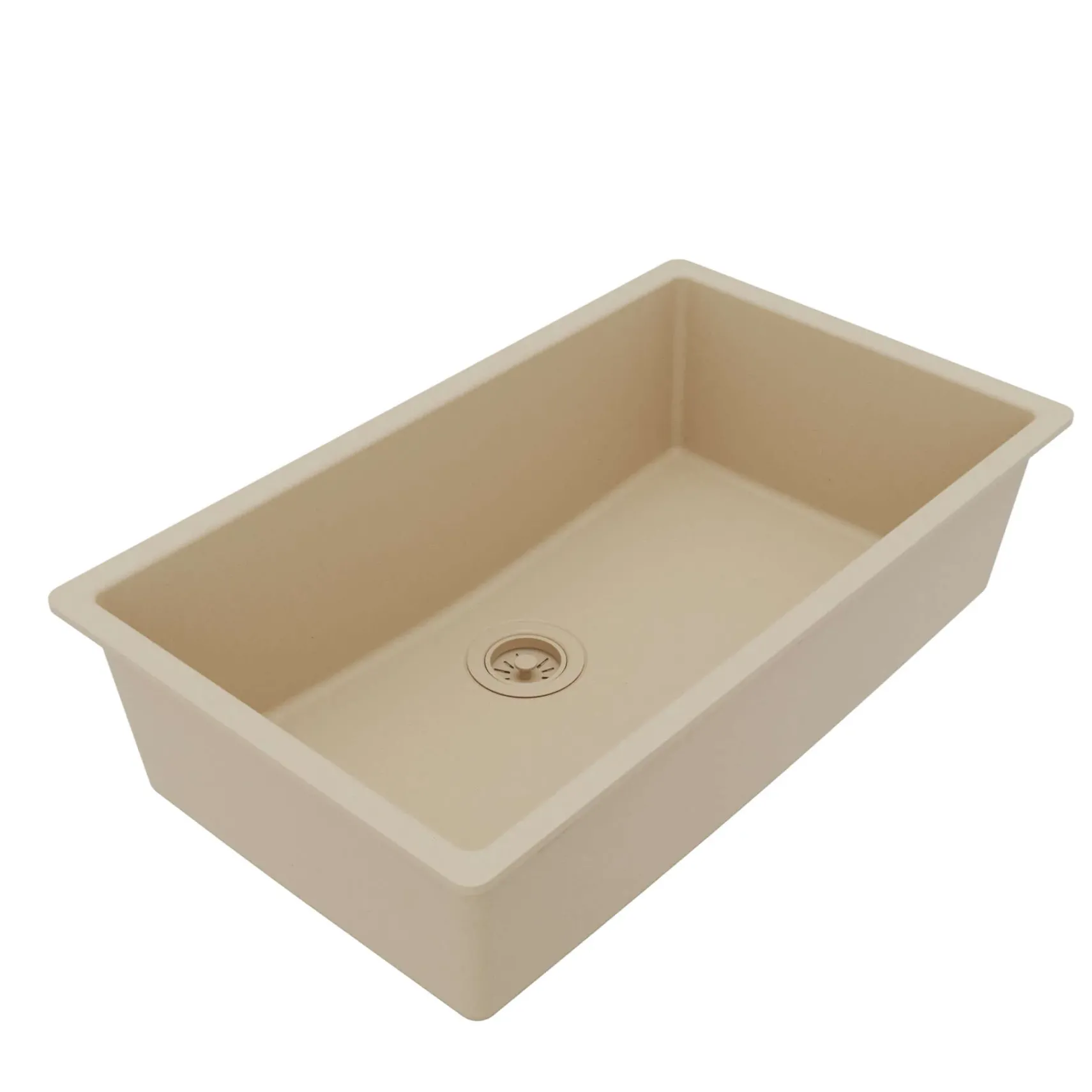Karran 32" Undermount Quartz Composite Kitchen Sink, Bisque, QU-812-BI