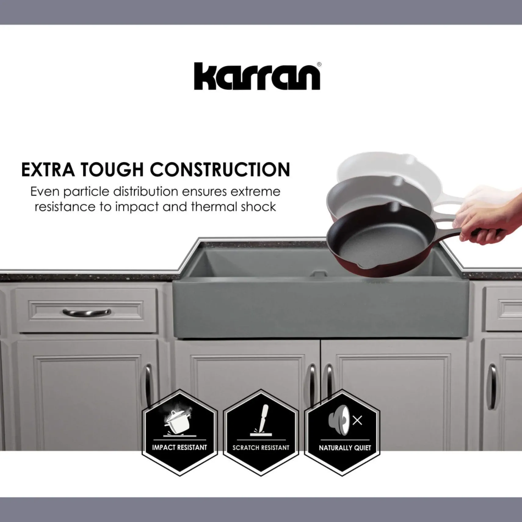 Karran 32" Undermount Quartz Composite Kitchen Sink, 60/40 Double Bowl, Brown, QU-610-BR-PK1