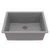 Karran 24" Undermount Quartz Composite Kitchen Sink, Grey, QU-820-GR