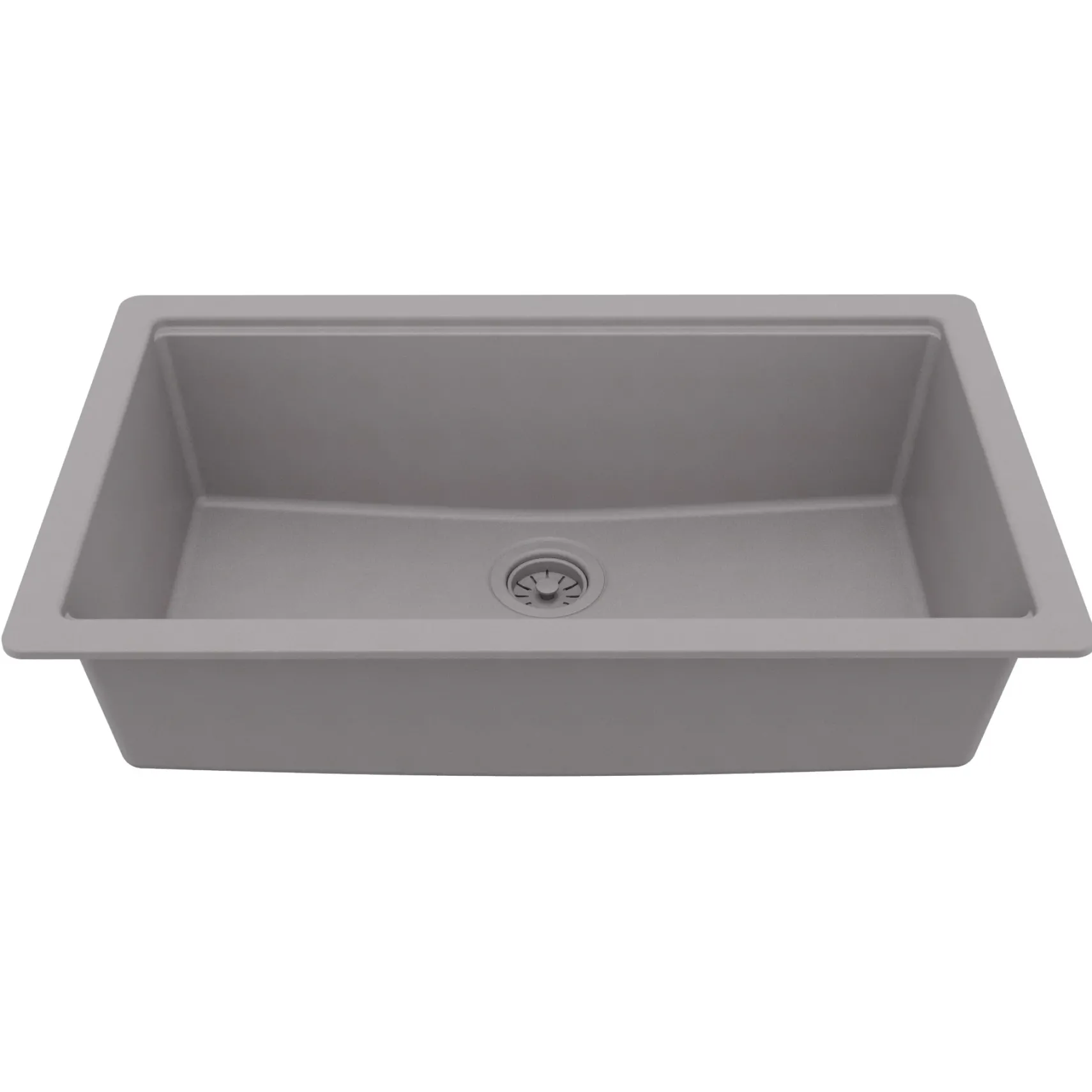 Karran 32" Undermount Quartz Composite Workstation Kitchen Sink, Grey, QUWS-875-GR-PK2
