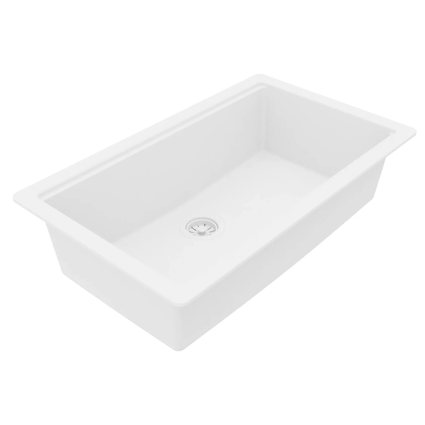 Karran 32" Undermount Quartz Composite Workstation Kitchen Sink, White, QUWS-875-WH-PK2