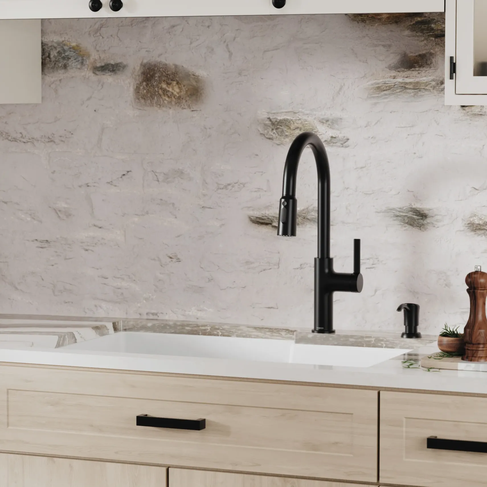 Karran 32" Undermount Quartz Composite Kitchen Sink with Accessories, 60/40 Double Bowl, White, QU-811-WH-PK1