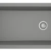 Karran 32" Undermount Quartz Composite Kitchen Sink, Grey, QU-670-GR